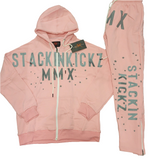 Pink Gray Vintage Tracksuit