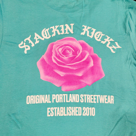 Southbeach Aqua Pink Rose tee