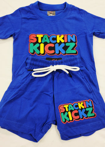 Kids Blue Mario Shortset