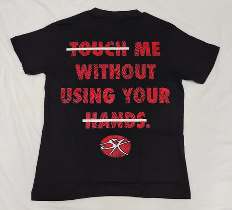 Black and Red "Touch me" Fingerprint Energy tee