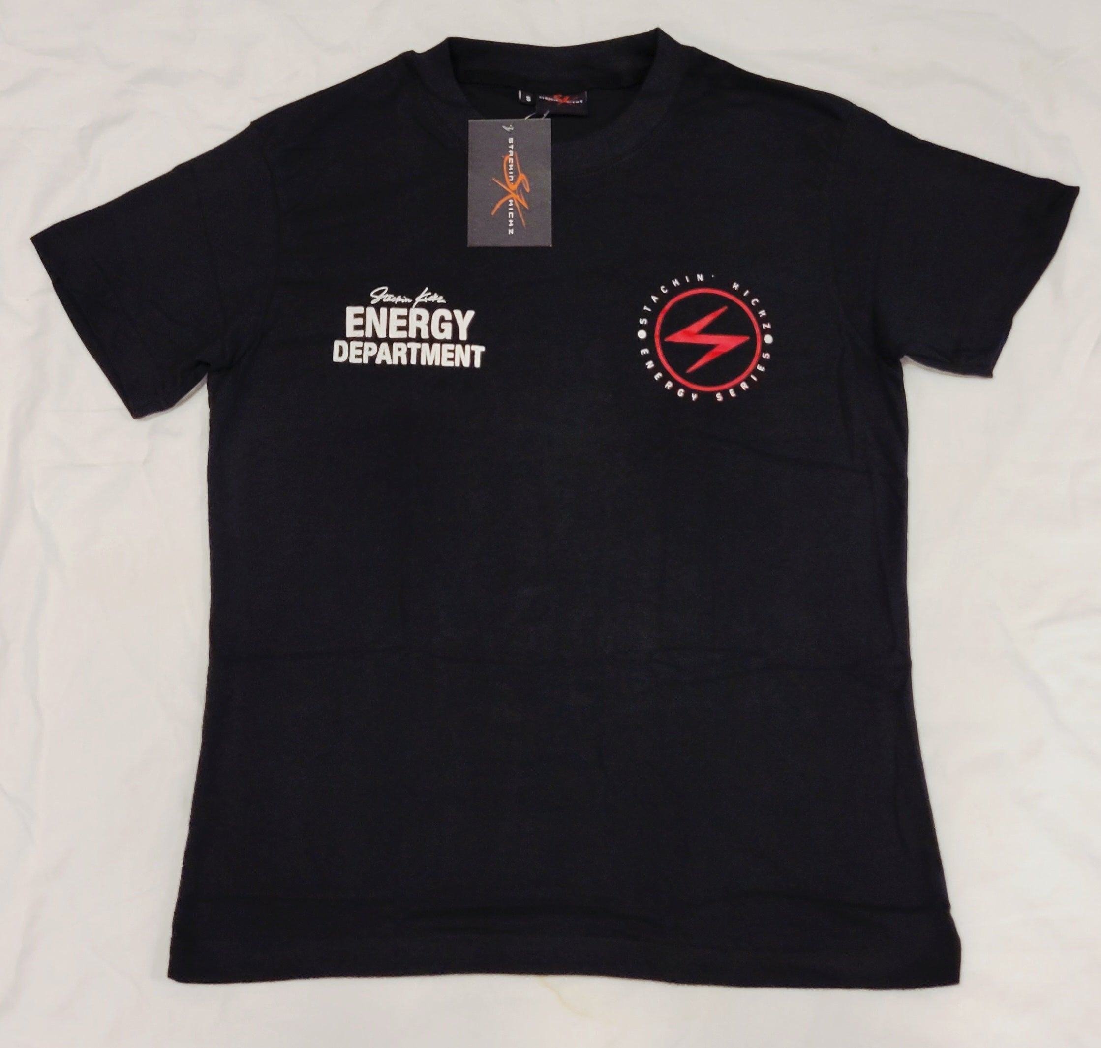 Black and Red "Touch me" Fingerprint Energy tee