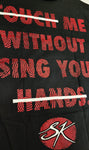 Black and Red "Touch me" Fingerprint Energy tee