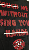 Black and Red "Touch me" Fingerprint Energy tee