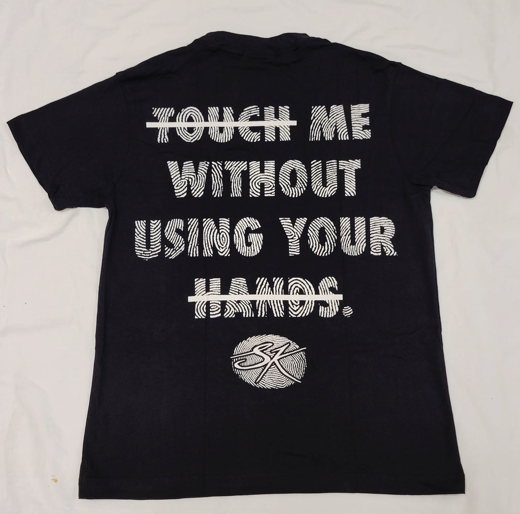 Black and white "Touch me" Fingerprint Energy tee