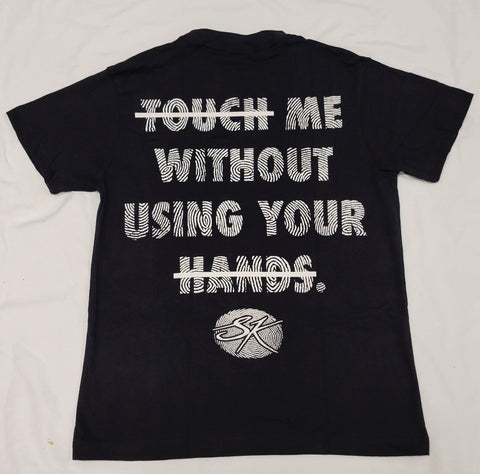 Black and white "Touch me" Fingerprint Energy tee