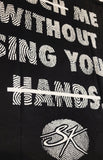 Black and white "Touch me" Fingerprint Energy tee