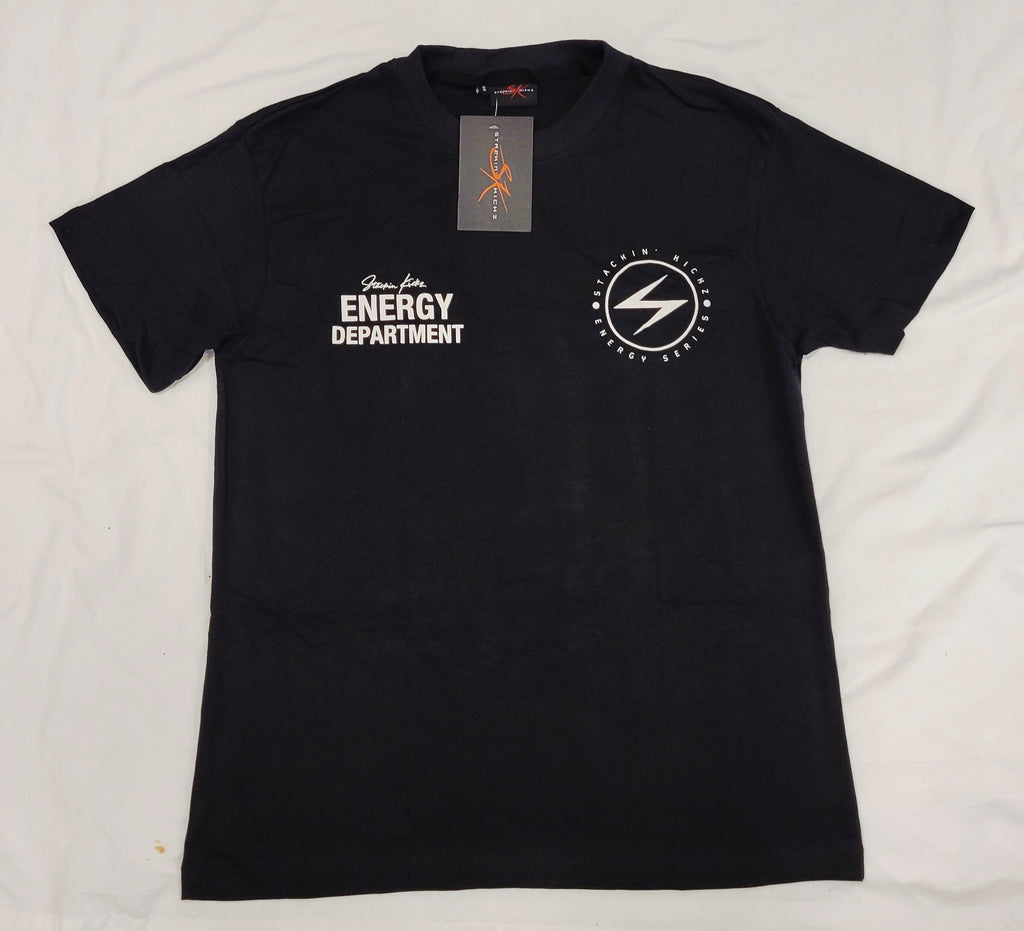 Black and white "Touch me" Fingerprint Energy tee