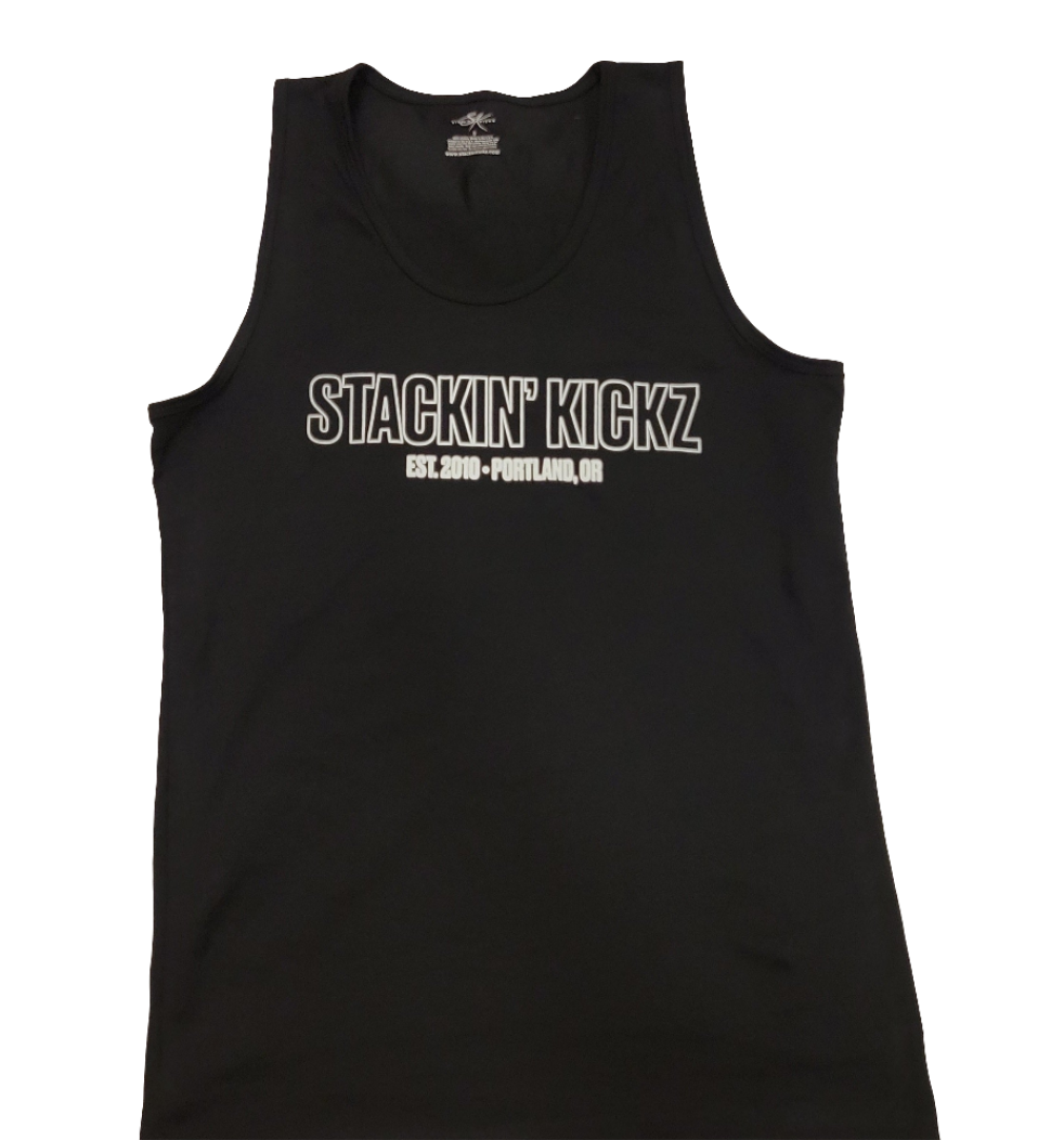 Black White Outline Tank