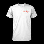 White Red Rose tee