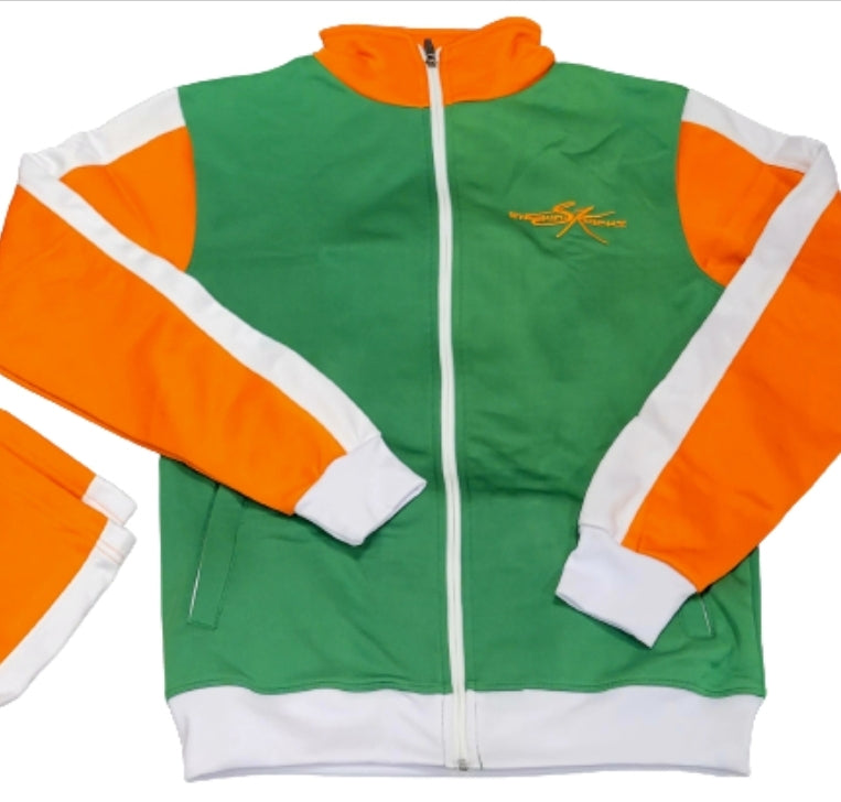 Orange/Green Hurricane Tracksuit – Stackin Kickz