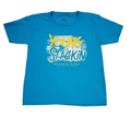Kids Aqua/Yellow Young &Stackin  Tee
