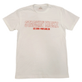 White Red Outline Tee