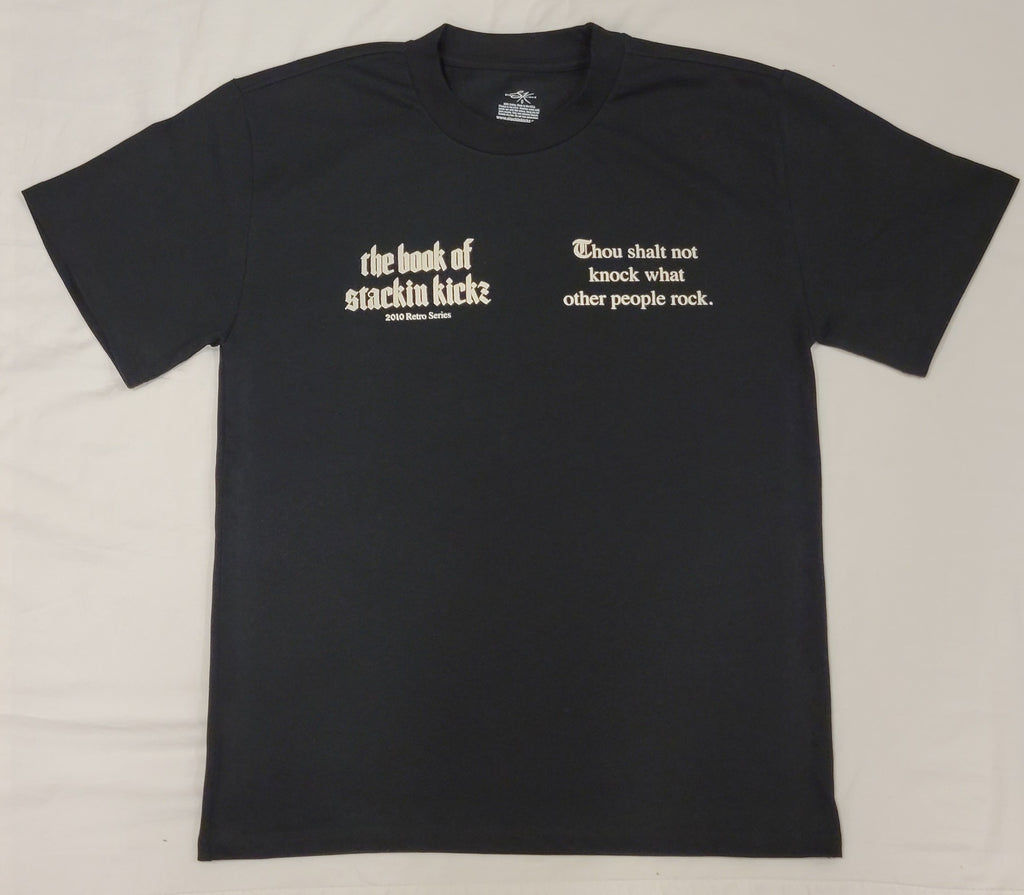 Black Cream Heavyweight "SHOE RELIGION" reimagined Tee