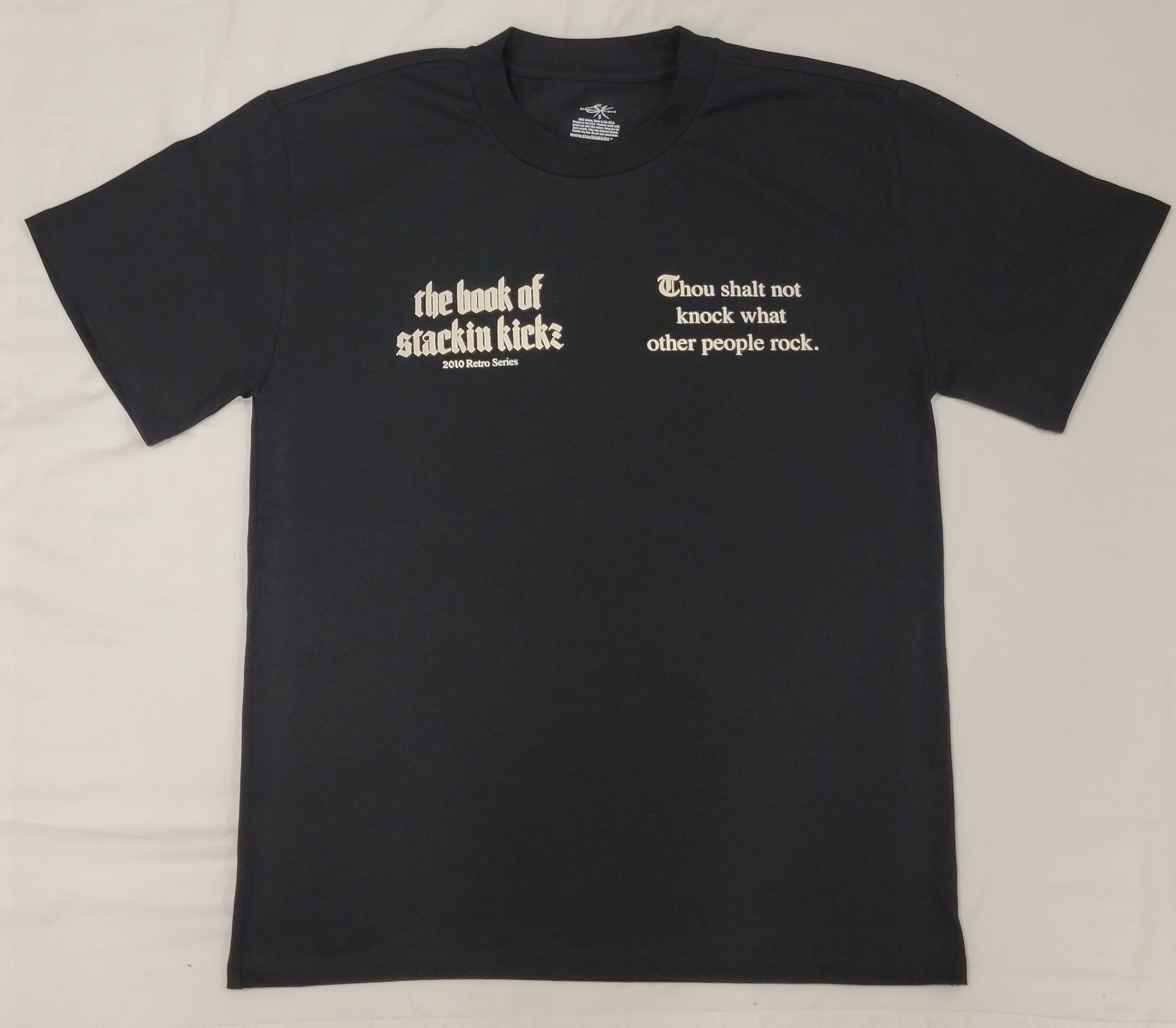 Black Cream Heavyweight "SHOE RELIGION" reimagined Tee