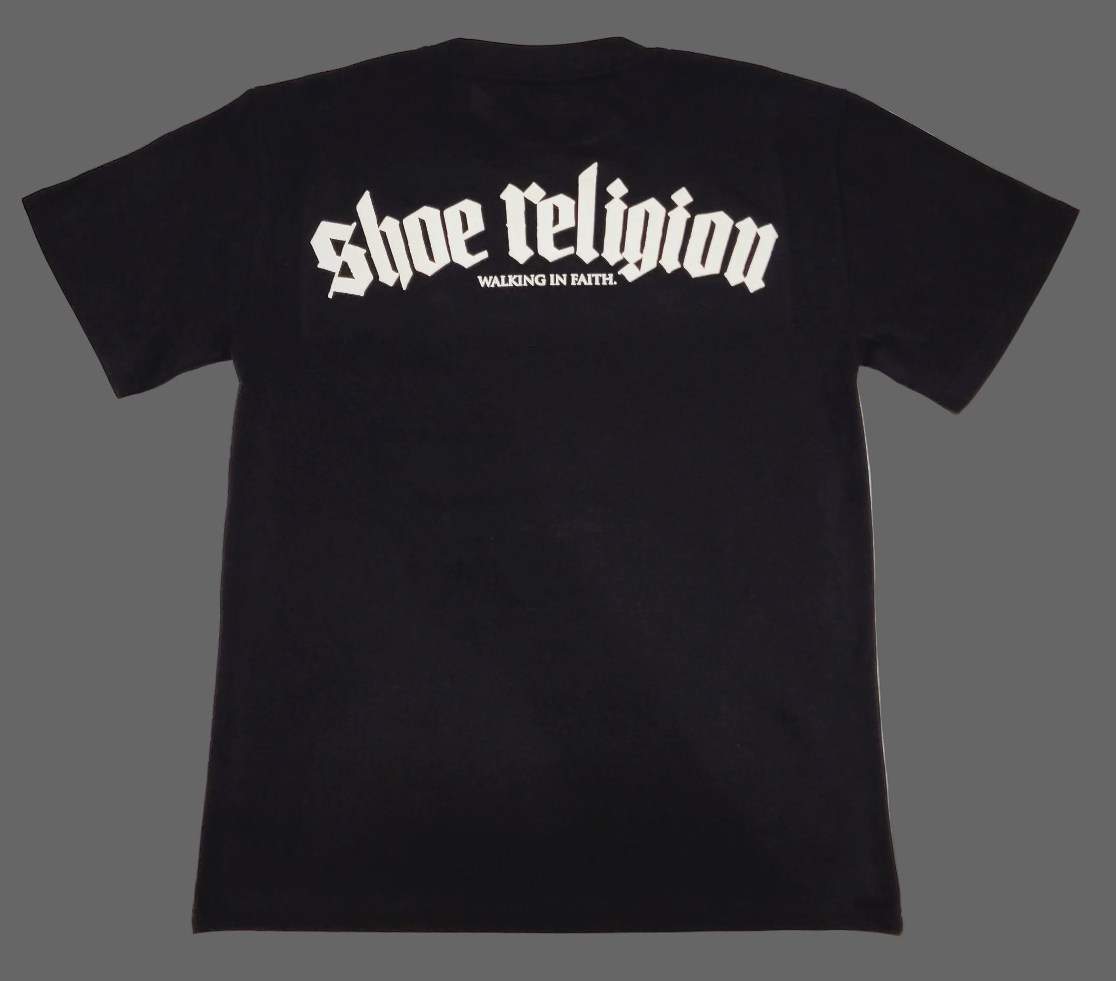 Heavyweight "SHOE RELIGION" reimagined Tee.