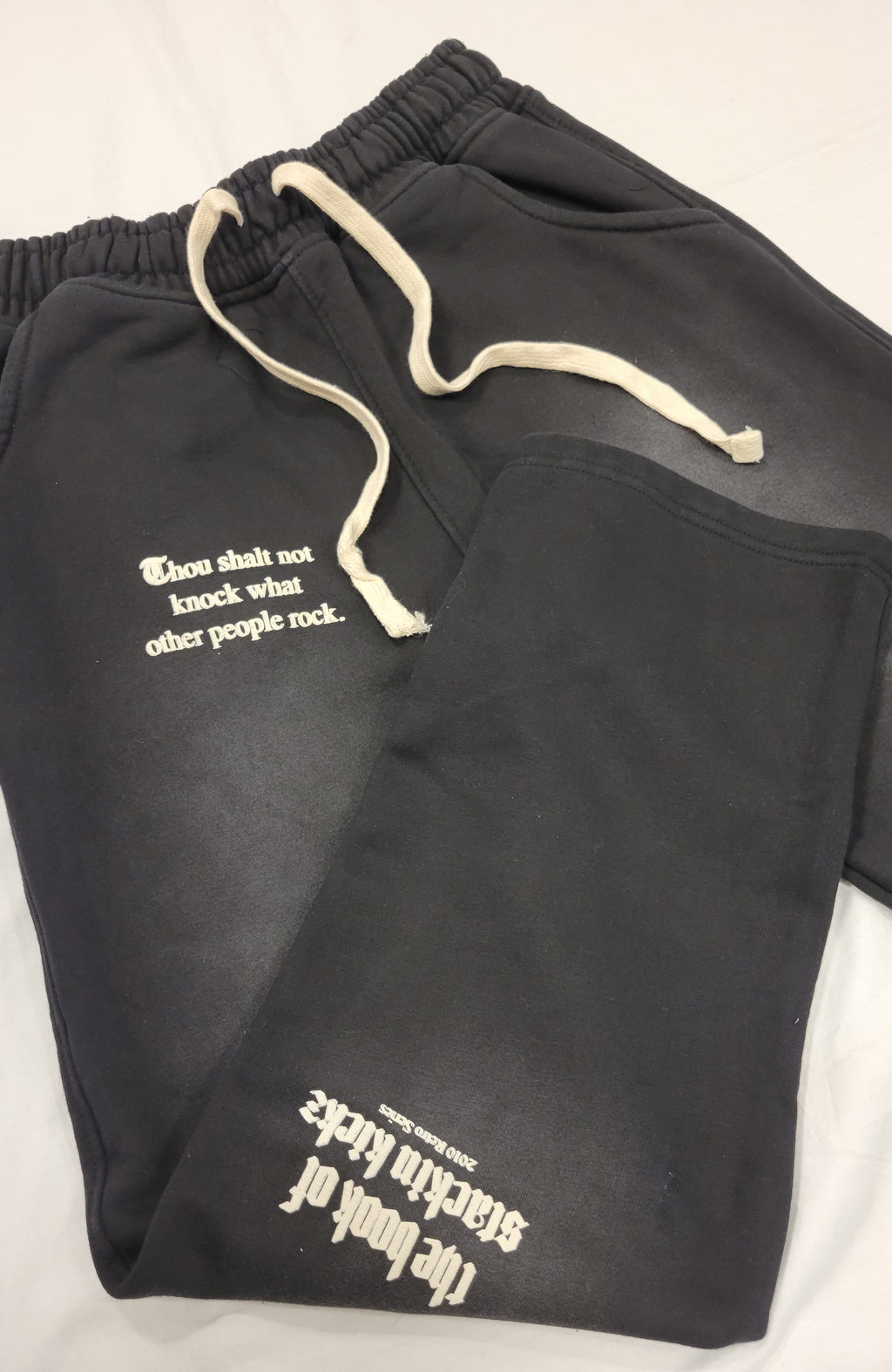 Black/Cream "Shoe Religion" Pants