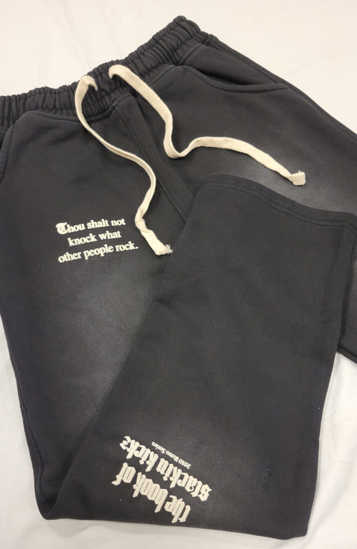 Black/Cream "Shoe Religion" Pants