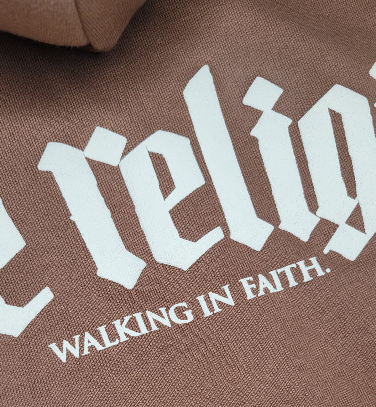 Milk Chocolate/Cream "Shoe Religion" Heavyweight Hoody