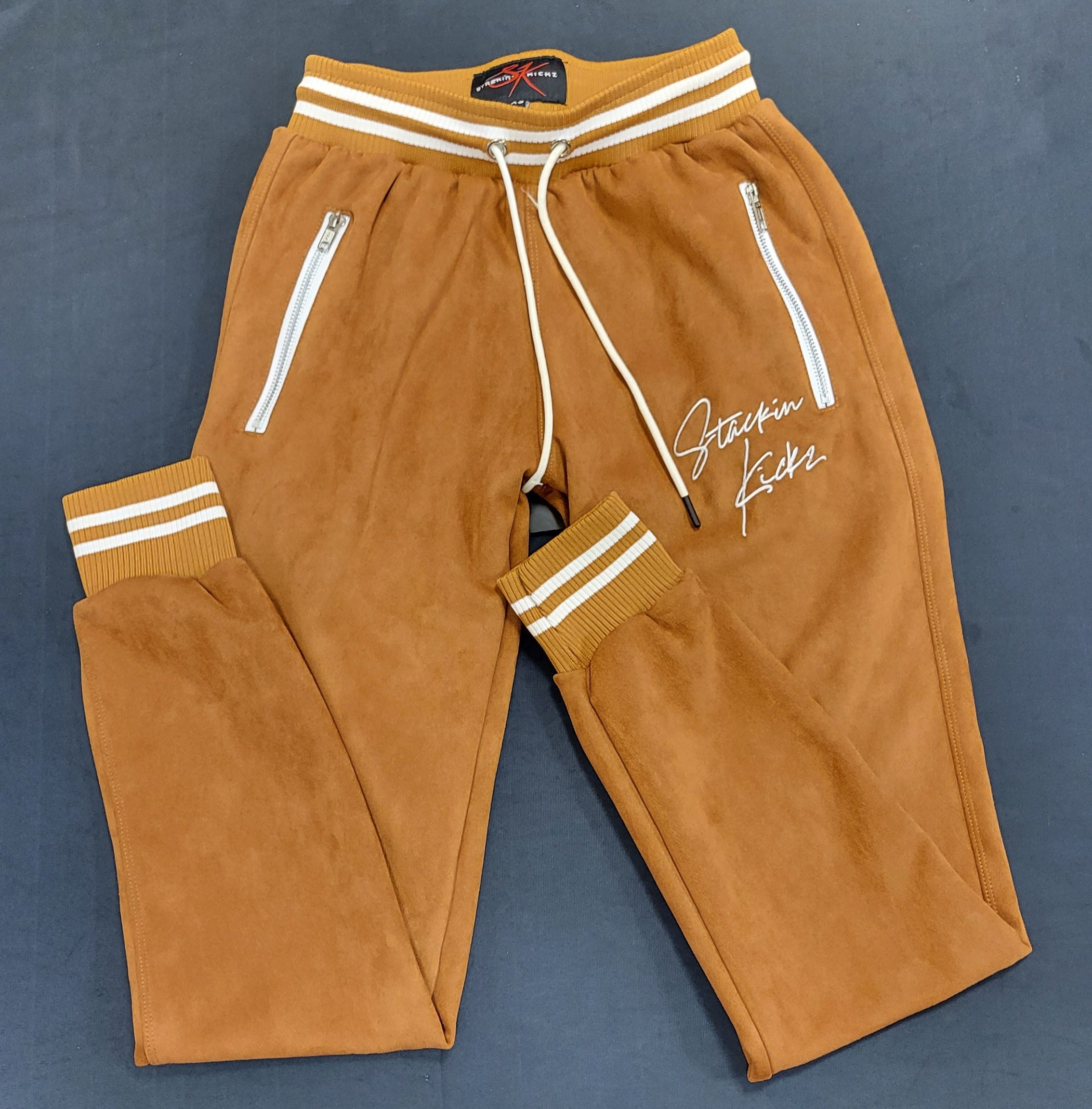 Wheat Brown Suede Signature Pants ONLY