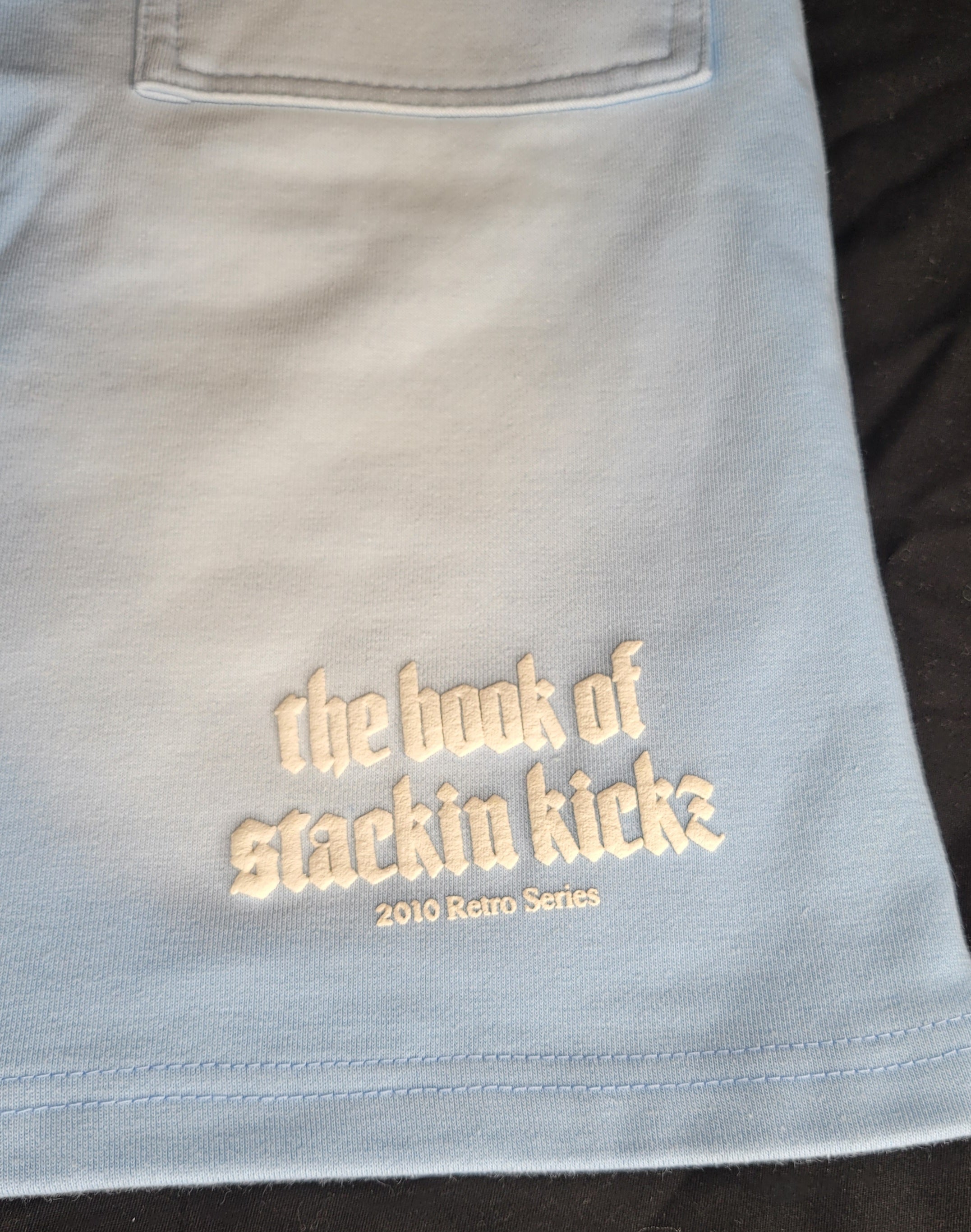 Ice Blue/Creme"Shoe Religion" Shorts