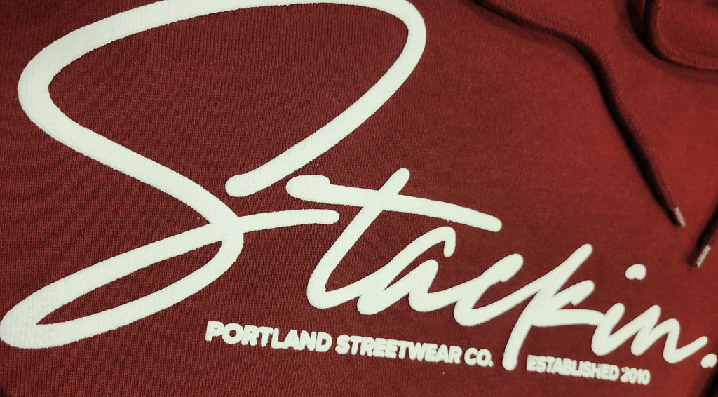 Maroon STACKIN Signature HEAVYWEIGHT HOODY