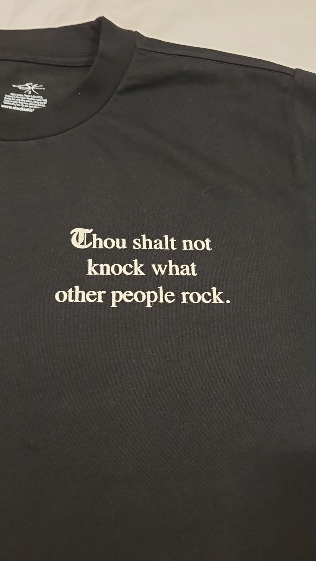 Black Cream Heavyweight "SHOE RELIGION" reimagined Tee