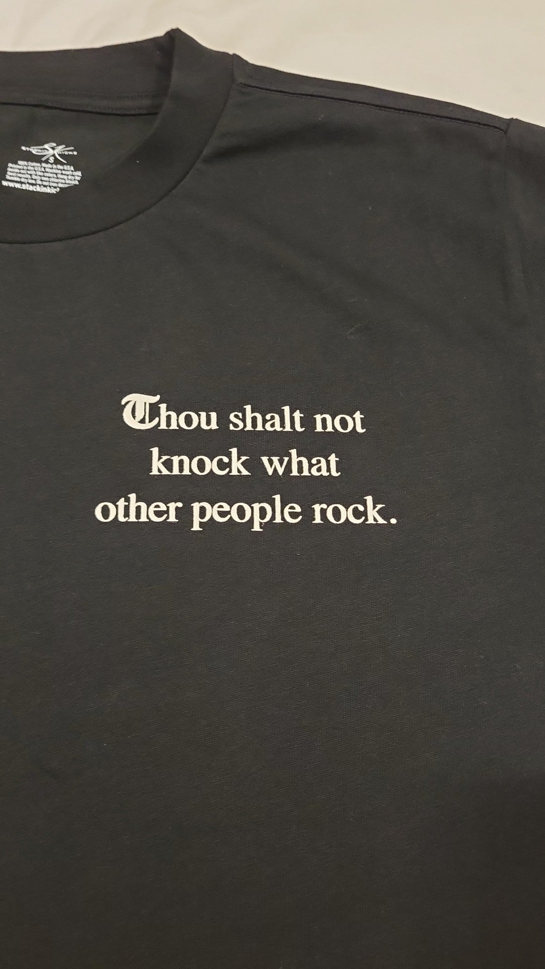 Black Cream Heavyweight "SHOE RELIGION" reimagined Tee
