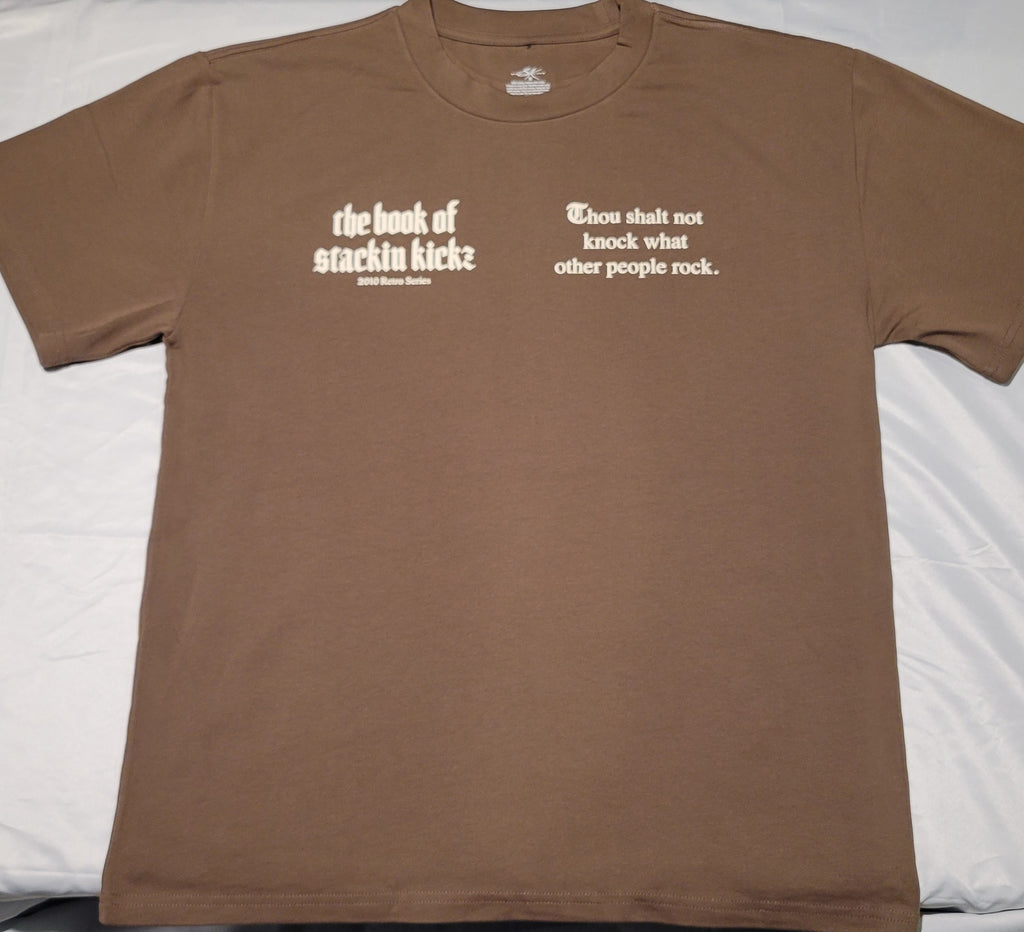 Chocolate Cream Heavyweight "SHOE RELIGION" reimagined Tee