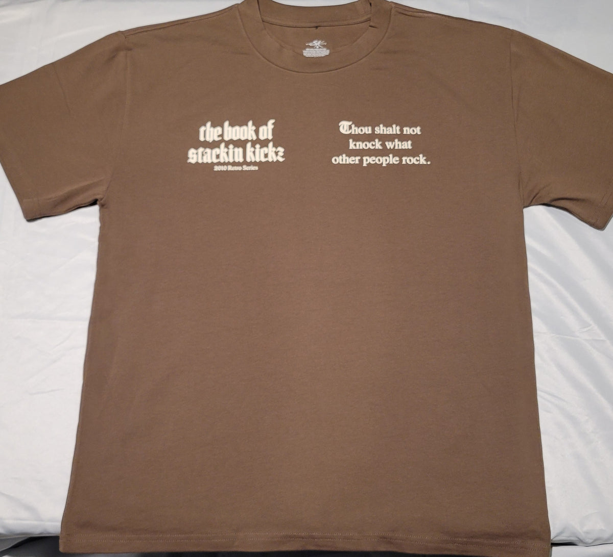 Chocolate Cream Heavyweight "SHOE RELIGION" reimagined Tee