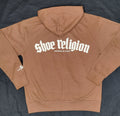Milk Chocolate/Cream "Shoe Religion" Heavyweight Hoody