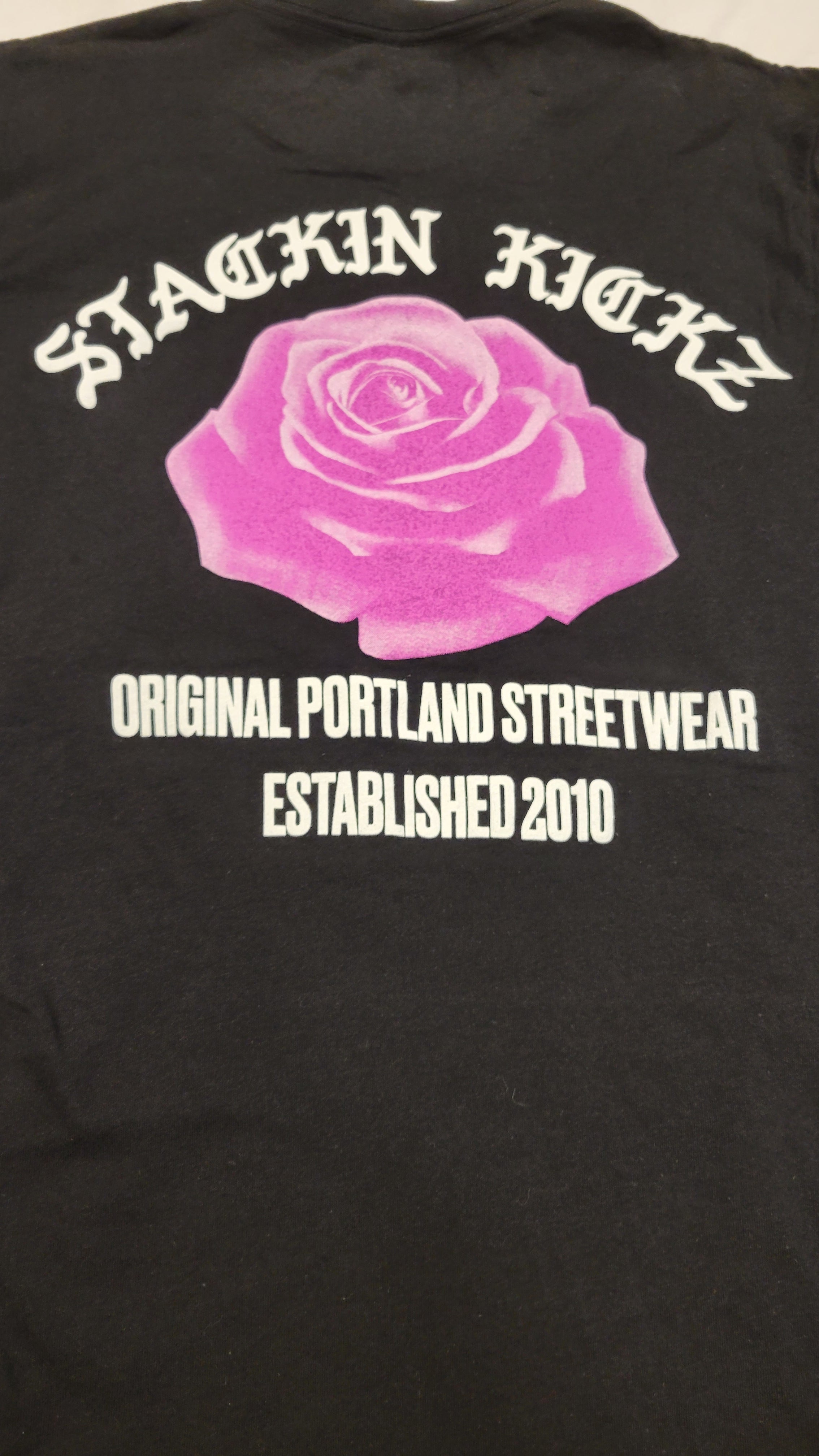 Black Pink Rose tee