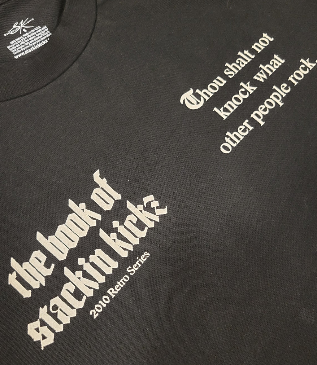 Black Cream Heavyweight "SHOE RELIGION" reimagined Tee