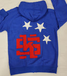 All Star Red Blue Distressed Hoody ONLY