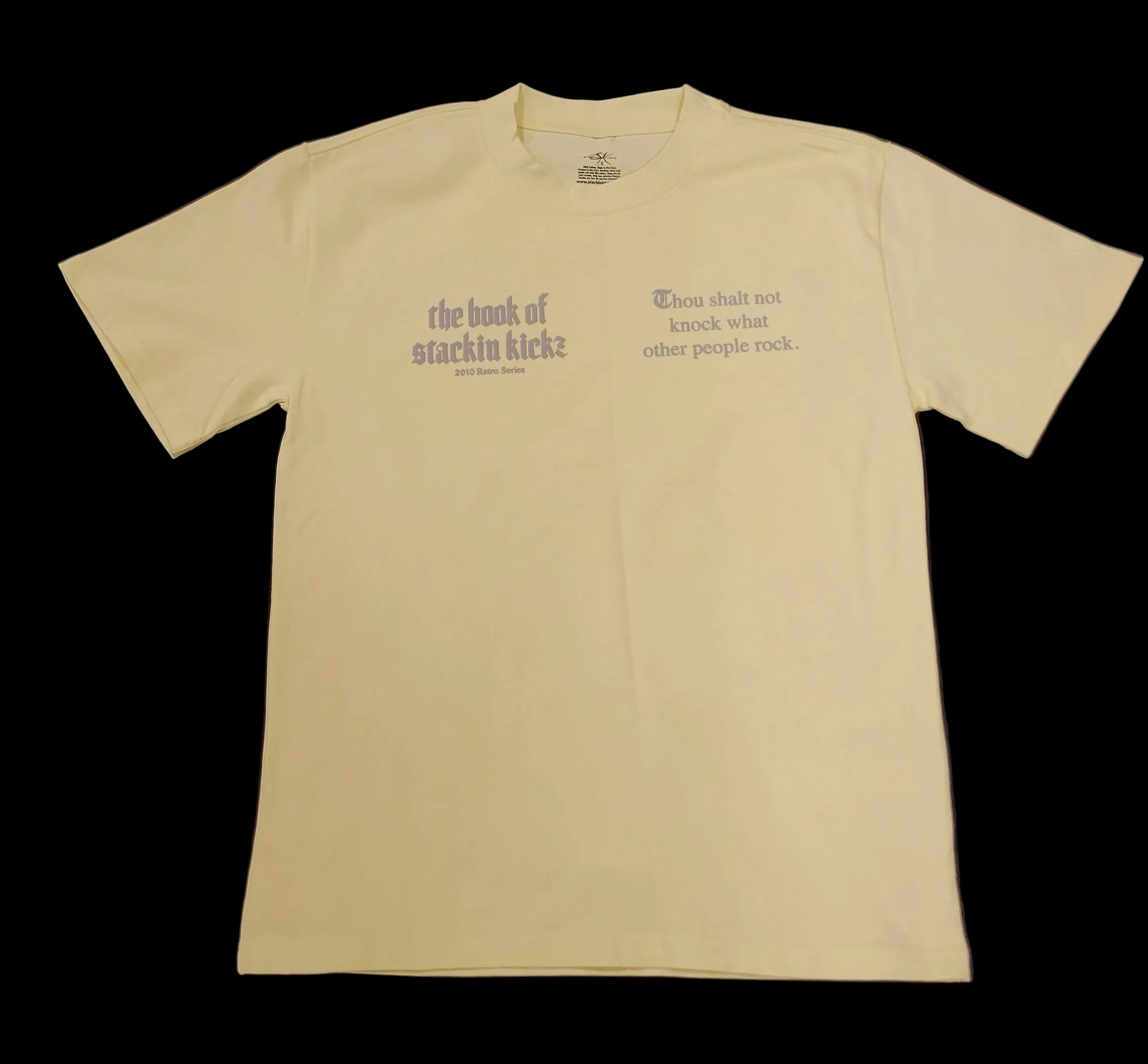 Cream/Gray Heavyweight "SHOE RELIGION" reimagined Tee.