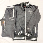 Gray Suede Signature Track Jacket ONLY