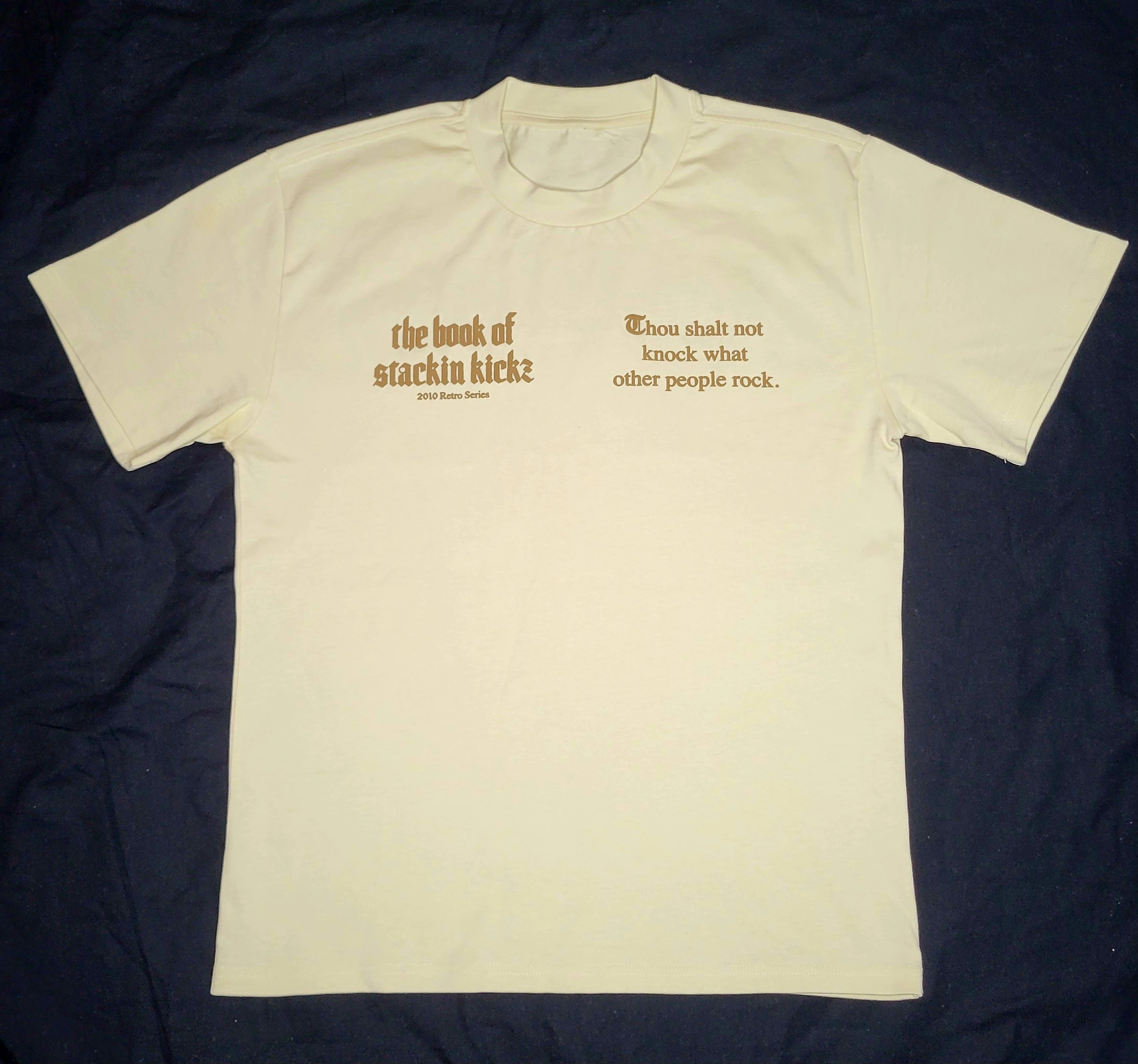 Cream/ Coffee Heavyweight "SHOE RELIGION" reimagined Tee.