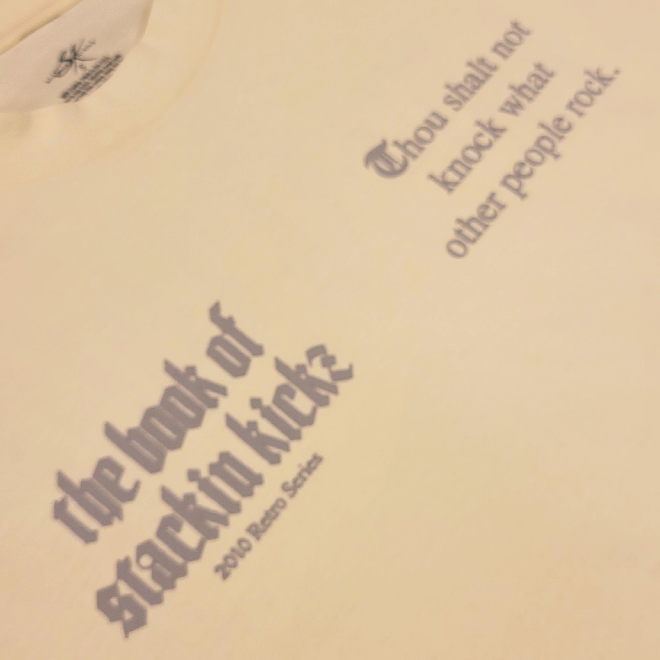 Cream/Gray Heavyweight "SHOE RELIGION" reimagined Tee.