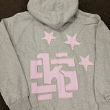 Gray Pink Distressed Hoody ONLY