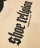 Cream/Black Heavyweight "SHOE RELIGION" reimagined Tee.