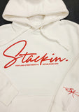 White Red STACKIN Signature HOODY Only