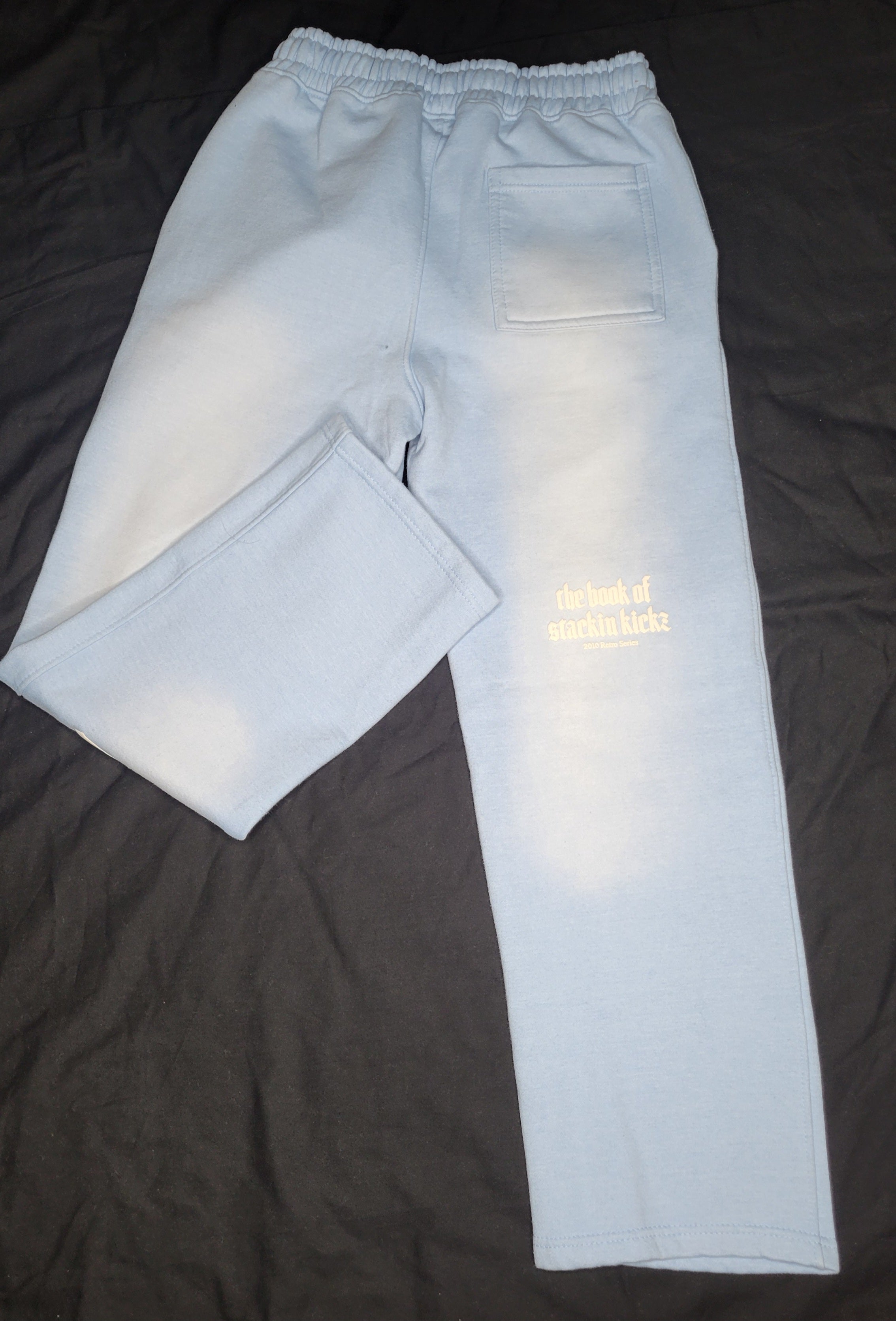Ice Blue /Cream "Shoe Religion" Pants