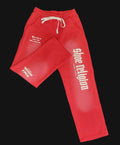 Red/Cream "Shoe Religion" Pants