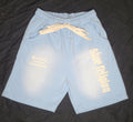 Ice Blue/Creme"Shoe Religion" Shorts