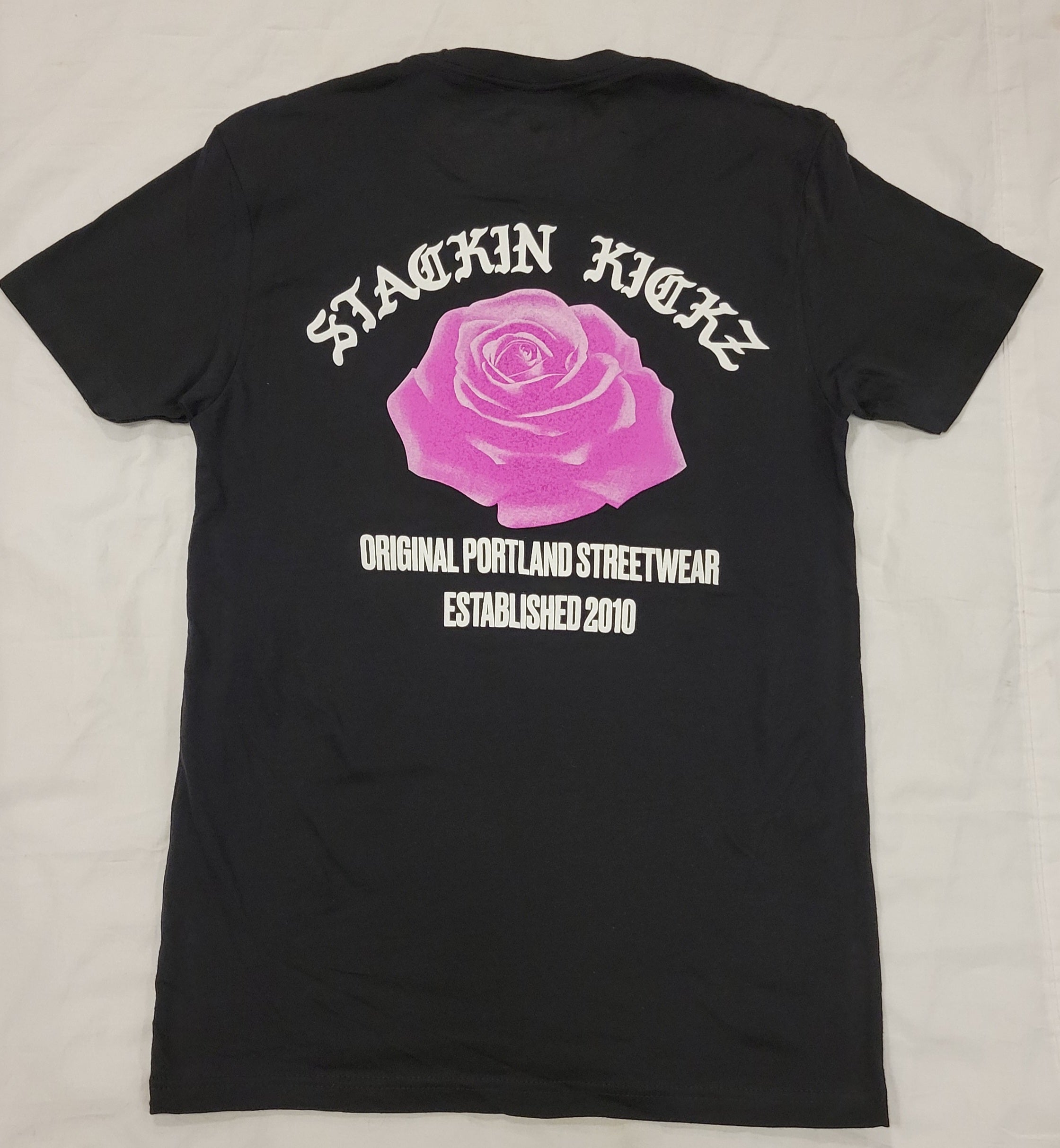Black Pink Rose tee