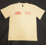 Cream/Red Heavyweight "SHOE RELIGION" reimagined Tee.