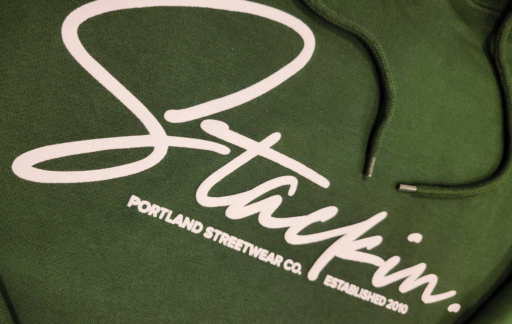 Forest Green STACKIN Signature HEAVYWEIGHT HOODY