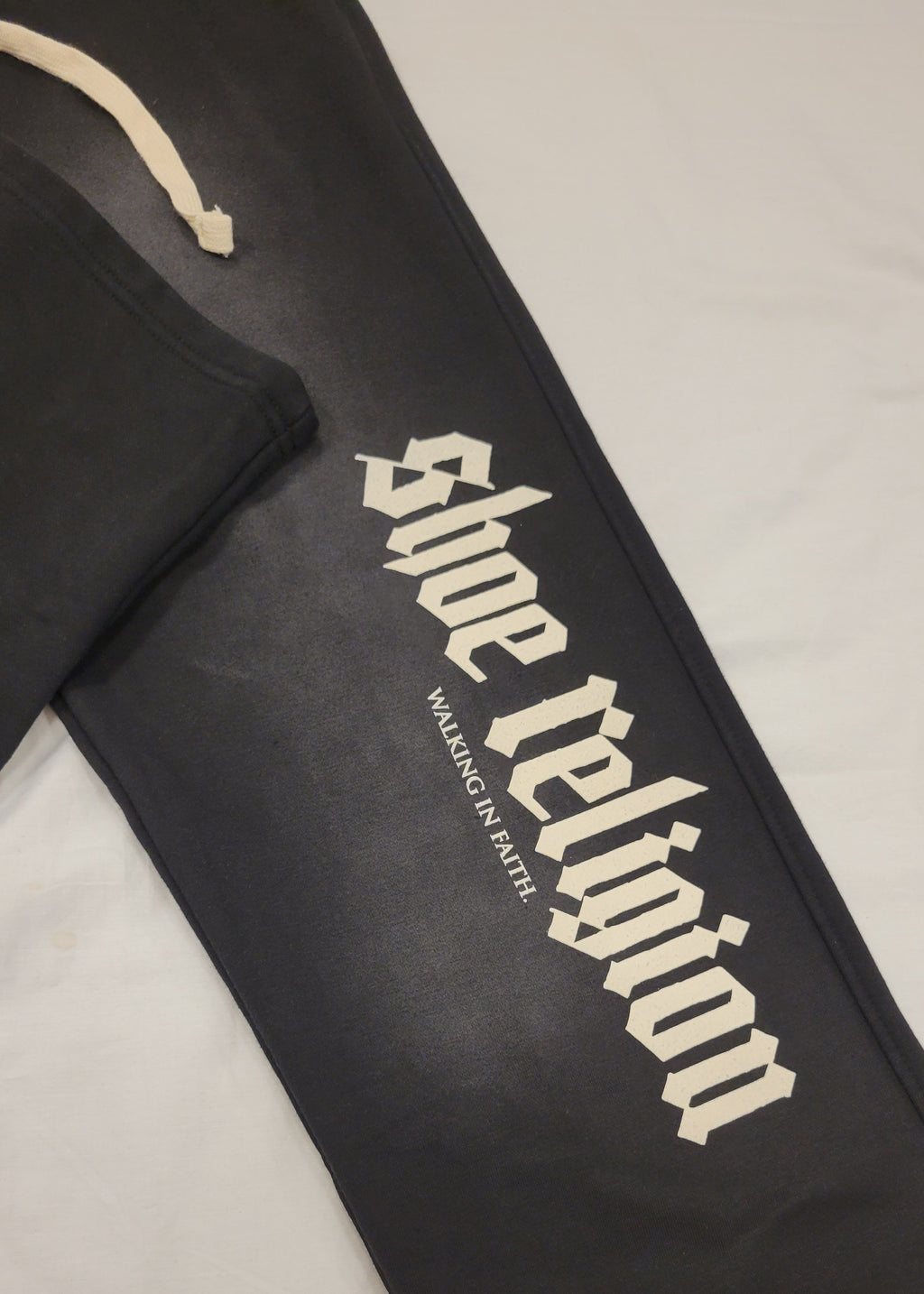 Black/Cream "Shoe Religion" Pants