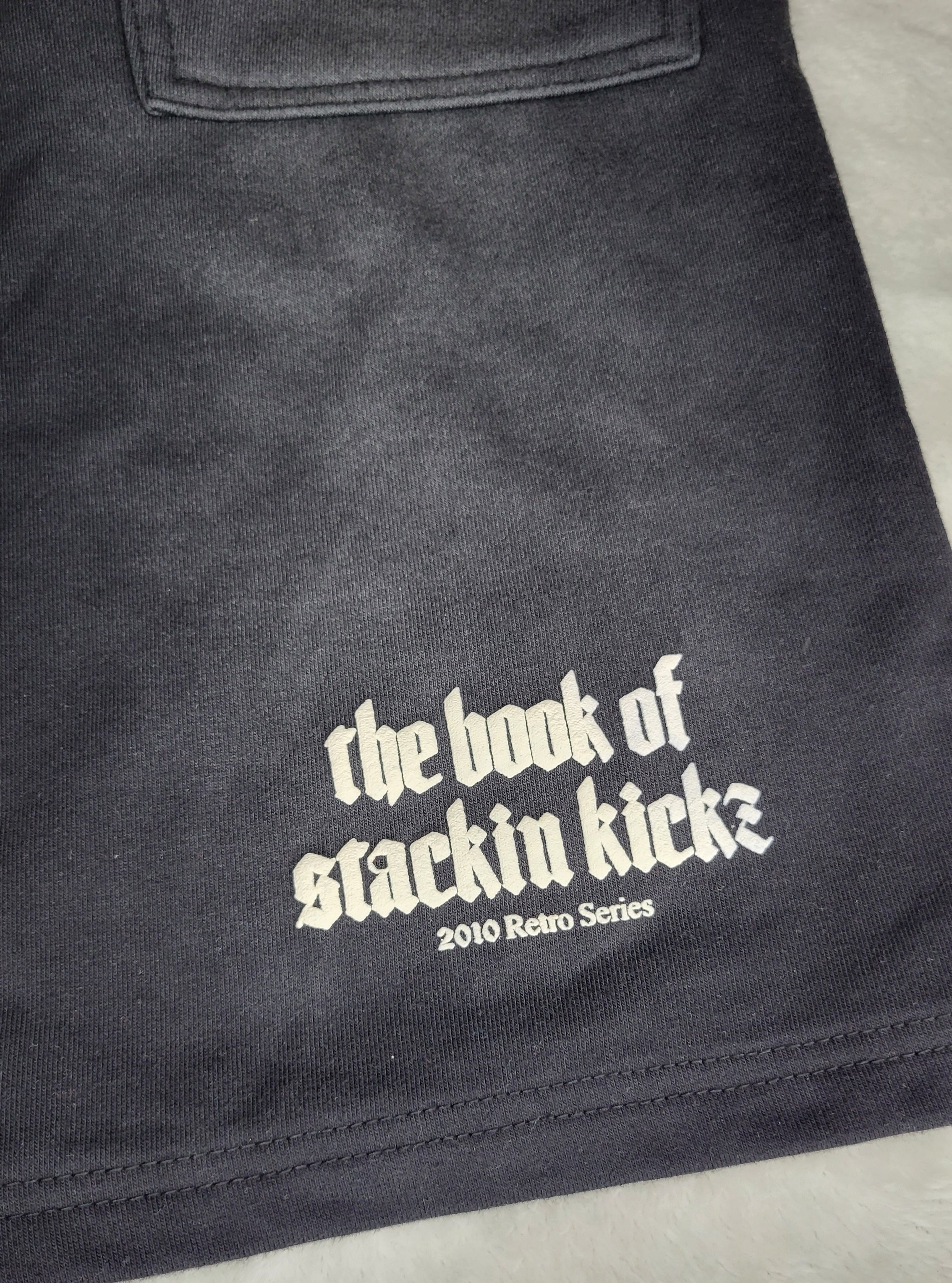 Black/Cream "Shoe Religion" Shorts