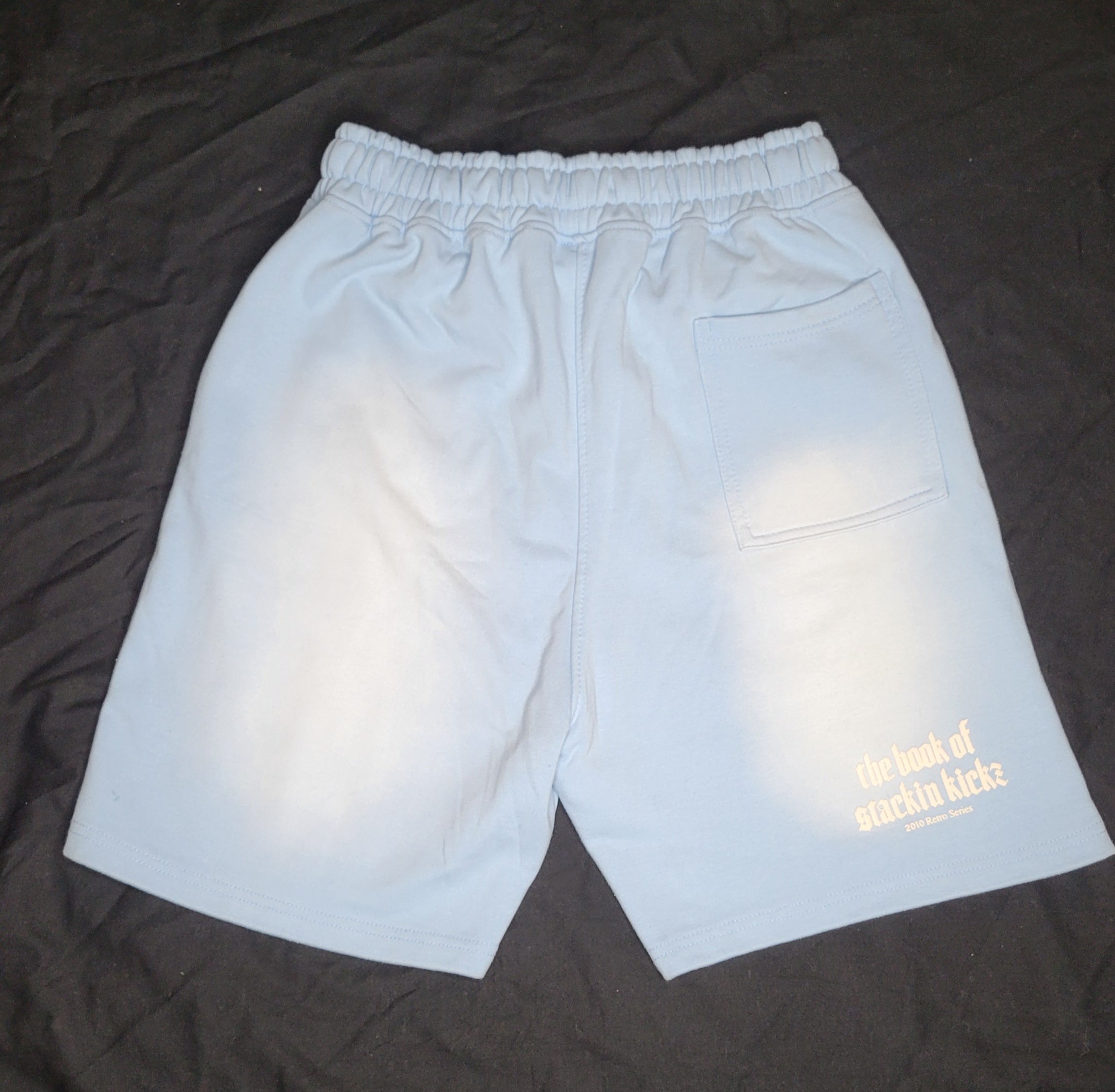 Ice Blue/Creme"Shoe Religion" Shorts