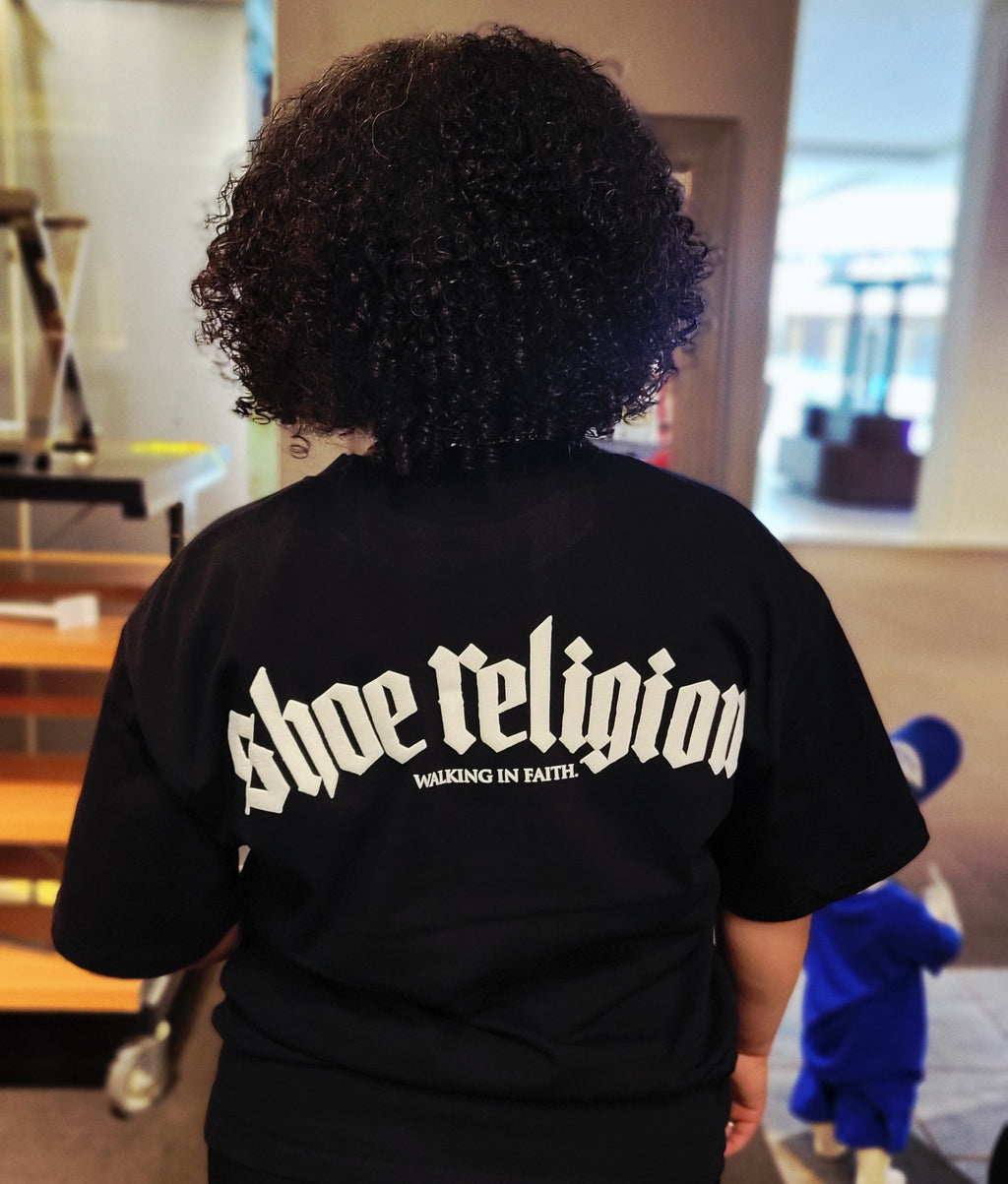 Heavyweight "SHOE RELIGION" reimagined Tee.